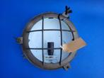 Machinekamerlamp Ronde bullseye lamp messing diameter 24cm, Huis en Inrichting, Lampen | Wandlampen, Ophalen of Verzenden, Gebruikt