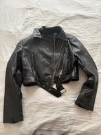 Zwarte leren biker jacket - Maat S, Ophalen of Verzenden, Gedragen, Maat 36 (S), Zwart