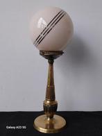 Art Deco tafellamp bureaulamp roze opaline lampenbol 55 cm, Antiek en Kunst, Antiek | Lampen, Ophalen of Verzenden