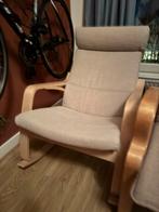 Ikea Poang schommelstoel beige, Huis en Inrichting, Fauteuils, Ophalen, Hout, 75 tot 100 cm, Zo goed als nieuw