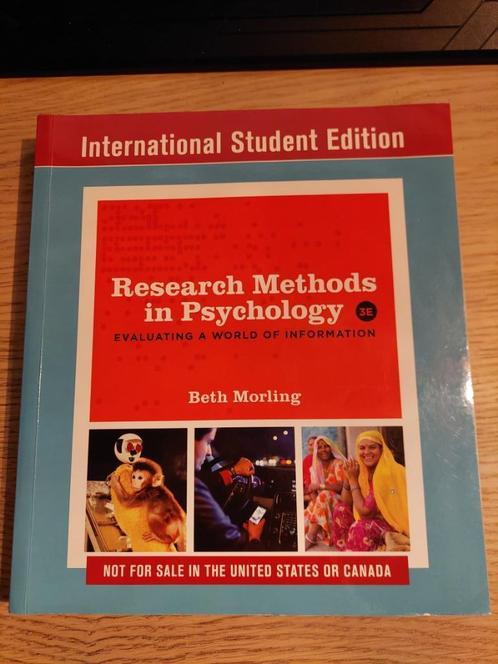 Research Methods in Psychology 3e editie €5, Boeken, Psychologie, Gelezen, Overige onderwerpen, Ophalen of Verzenden