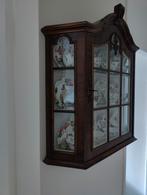 Wand vitrinekastje antiek, Huis en Inrichting, Minder dan 25 cm, Minder dan 100 cm, Gebruikt, Ophalen