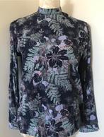 Vintage Blouse met schoudersluiting, Ophalen of Verzenden, Zo goed als nieuw, Maat 36 (S), Blauw