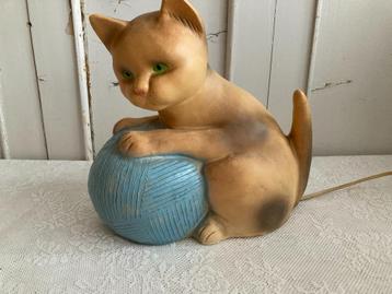 Vintage kunststof lamp Poes / RWTUV - GS beschikbaar voor biedingen