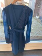 Donkerblauwe jurk Smet pailletten feestjurk jurk met glitter, Ophalen of Verzenden, Nieuw, Blauw