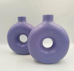 2 decoratieve donut vazen | Donutvaas, ronde vaas |, Huis en Inrichting, Woonaccessoires | Vazen, Overige kleuren, Ophalen of Verzenden