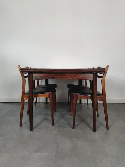 Vintage Deense eetkamerset door Verstervig Eriksen, Huis en Inrichting, Complete eetkamers, Zo goed als nieuw, 4 tot 6 stoelen