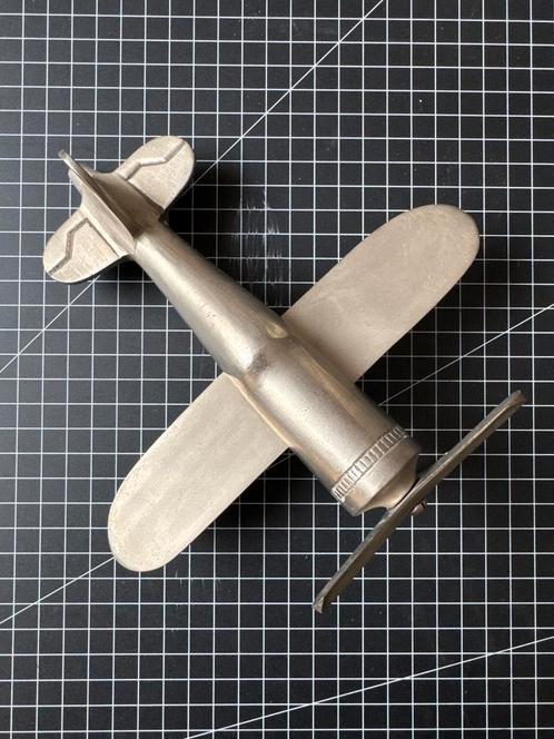 Vintage Metalen Vliegtuig Model Speelgoed, Antiek en Kunst, Antiek | Speelgoed, Ophalen of Verzenden