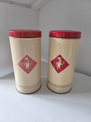 2 Vintage Bolletje Beschuitbussen beschikbaar voor biedingen