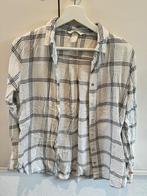 Geruite blouse – wit/zwart – maat 34 (XS/S), H&M, Wit, Ophalen of Verzenden, Zo goed als nieuw
