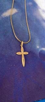 Gouden Passion Cross-hanger met ketting (Size: 45/50cm), Verstelbaar, Verzenden, Zo goed als nieuw, Goud