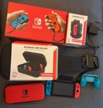 Nintendo Switch V2 – compleet + accessoires, Spelcomputers en Games, Spelcomputers | Nintendo Switch, Ophalen of Verzenden, Zo goed als nieuw