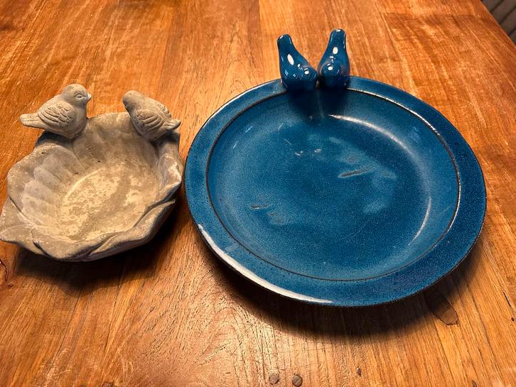 Set van 2 Decoratieve Schaaltjes met Vogels, Huis en Inrichting, Woonaccessoires | Overige, Zo goed als nieuw, Ophalen