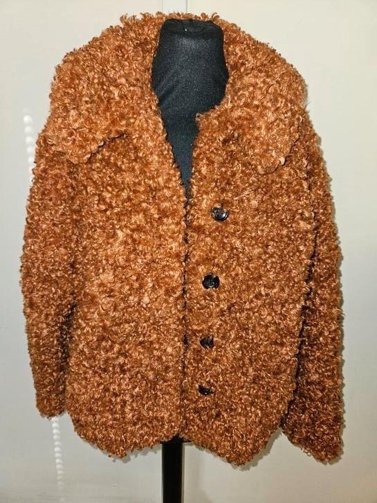 ZGAN mooie colorful rebel jas cognac maat M, Kleding | Dames, Jassen | Winter, Zo goed als nieuw, Maat 38/40 (M), Bruin, Ophalen of Verzenden