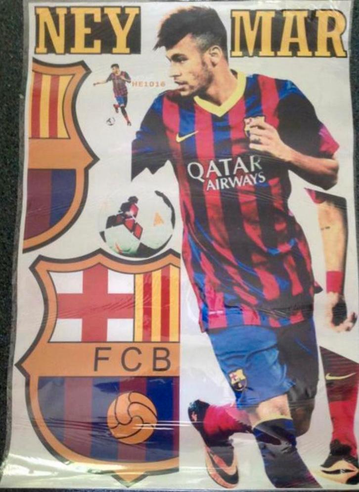 Muursticker Messi, Ronaldo, Bale, Neymar, van Persie, Sport en Fitness, Voetbal, Zo goed als nieuw, Overige typen, Maat XL, Ophalen of Verzenden