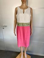 J420 Caroline Biss maat 38=M jurk roze/wit/groen jeans-stof, Maat 38/40 (M), Ophalen of Verzenden, Zo goed als nieuw, Knielengte