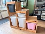 2x houtkleurige Ikea Trofast opbergkast met diverse bakken, Ophalen, Minder dan 50 cm, 75 tot 100 cm, 90 tot 105 cm