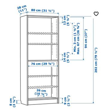 Billy boekenkast IKEA zwart - afbeelding 3