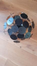 Plafonnière discus, goud/zwart doorsnede 50 cm, Ophalen, Zo goed als nieuw
