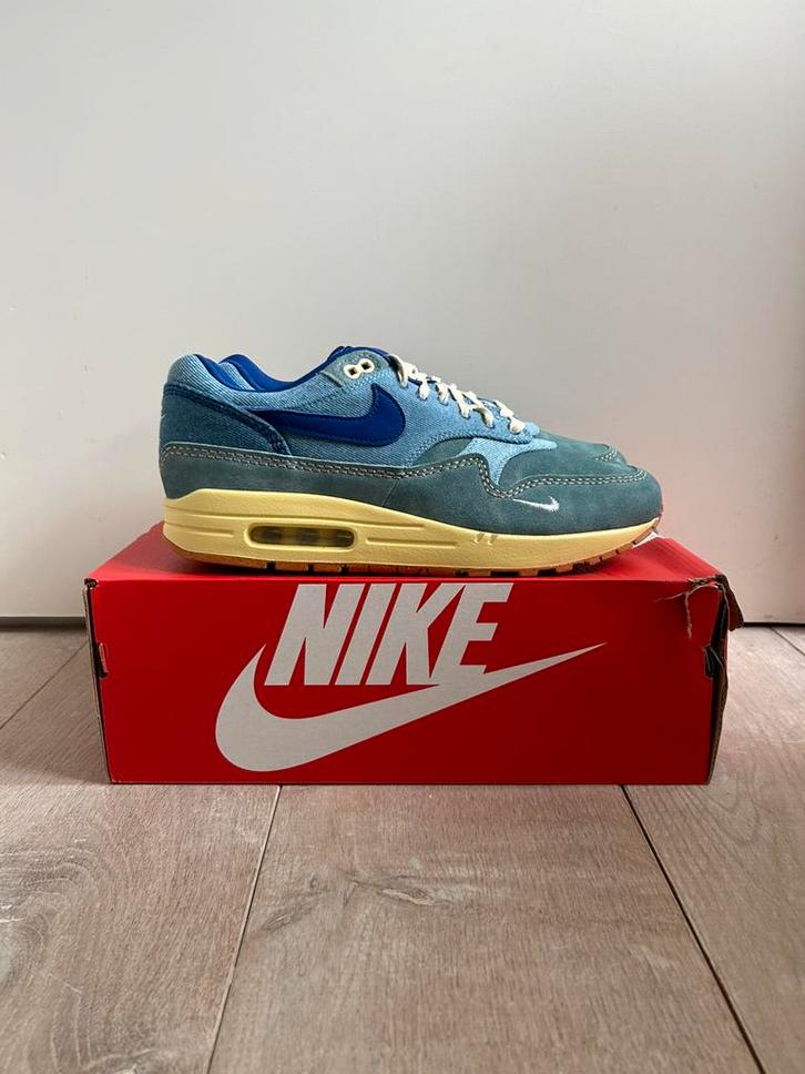 Nike Air Max 1 Dirty Denim 44,5 (deadstock), Kleding | Heren, Schoenen, Nieuw, Sneakers of Gympen, Blauw, Ophalen of Verzenden