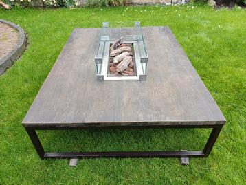 extra grote happy cocooning vuurtafel 3Cm massief eiken blad beschikbaar voor biedingen