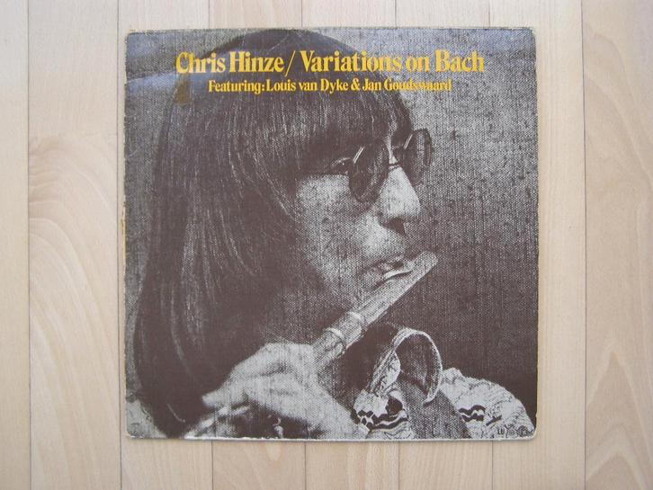 LP Chris Hinze – Variations on Bach; dwarsfluit jazz, 1976, Cd's en Dvd's, Vinyl | Klassiek, Gebruikt, Modernisme tot heden, Overige typen