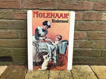 Reclamebord Molenaar Kindermeel glacoide jaren 50 beschikbaar voor biedingen