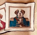 Twee gobelin kussenhoezen, Huis en Inrichting, Woonaccessoires | Kussens, Ophalen of Verzenden, Gebruikt, Overige kleuren, Vierkant