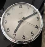 1950's Mehne German Electric Industrial Chrome Wall Clock, Ophalen of Verzenden