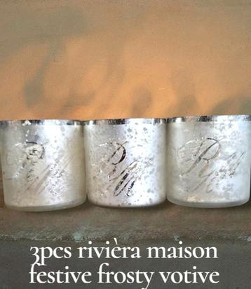 3 pcs rivièra maison festive frosty votive  beschikbaar voor biedingen