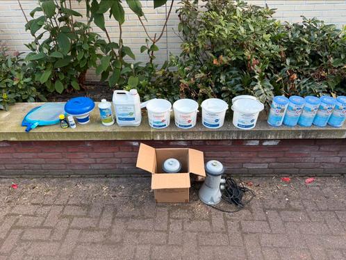 Zwembadchemicalien, 1 pomp en 5 filters, Tuin en Terras, Zwembad-toebehoren, Gebruikt, Ophalen