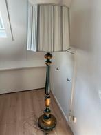 vintage Antiek houten stande vloerlamp met kap, Ophalen