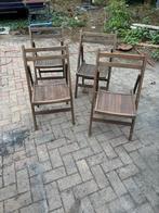 Houten klapstoelen, Ophalen, Gebruikt, Bruin, Vier