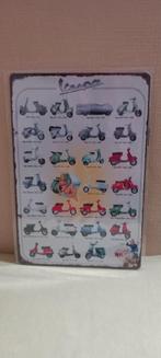 Blikken Bord Vespa Scooters 20x30 cm, Ophalen of Verzenden