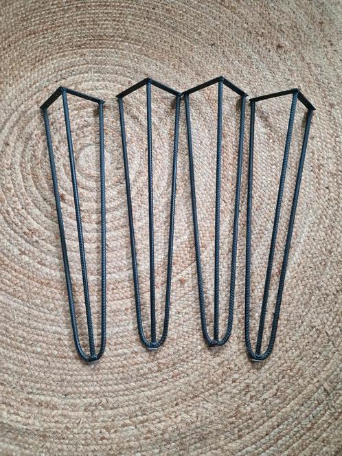 Metalen Tafelpoot Set - Zwart, Robuust, Huis en Inrichting, Tafelonderdelen, Nieuw, Tafelpoot, 50 tot 100 cm, Minder dan 50 cm
