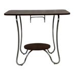 Vintage Art Deco / Bauhaus stijl bijzettafel sidetable 60's, Ophalen, Gebruikt, 50 tot 100 cm, Vintage