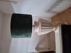 Lamp met groene velvet kap, Huis en Inrichting, Lampen | Lampenkappen, Ophalen of Verzenden, Zo goed als nieuw, Rond, 50 cm of meer
