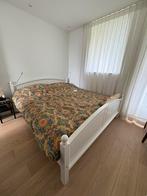 Tweepersoonsbed houten wit 180x200 cm, Ophalen, Gebruikt, Wit, Tweepersoons