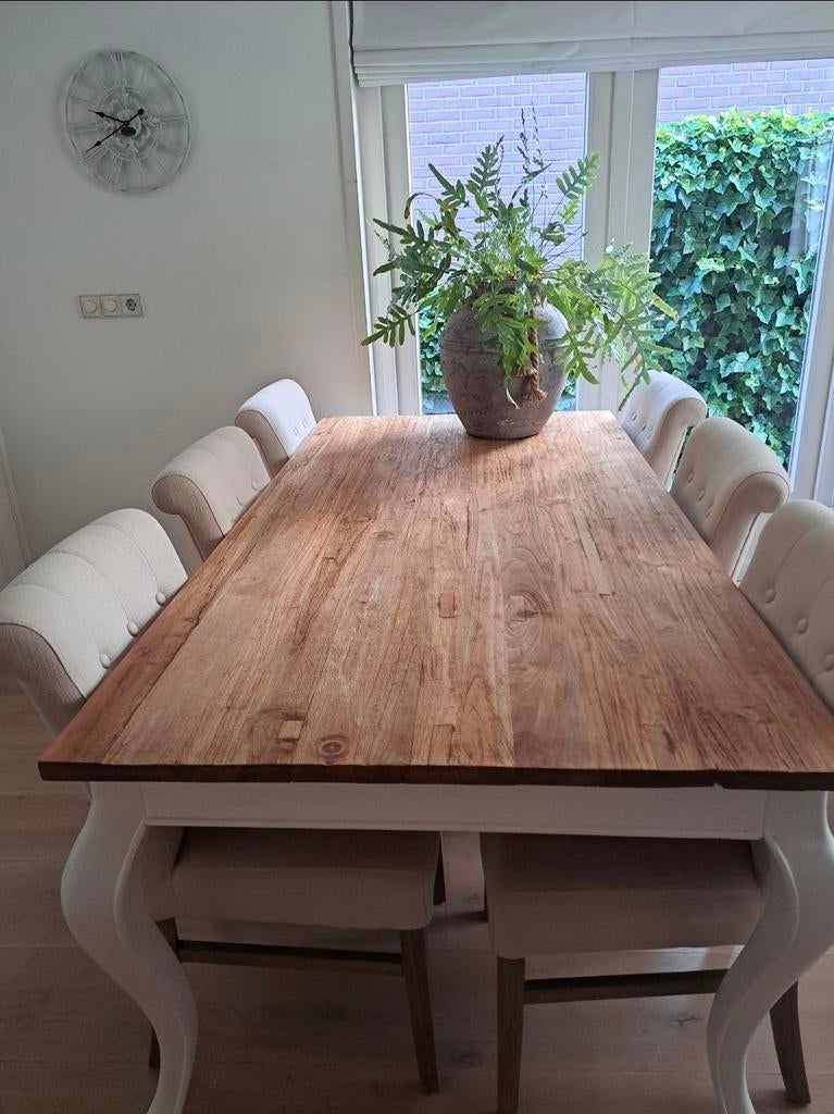 Queen Ann Eetkamer- en Salontafel - Set of Apart, Huis en Inrichting, Tafels | Eettafels, Zo goed als nieuw, 100 tot 150 cm, 150 tot 200 cm