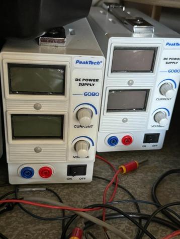 2 x PeakTech DC Power Supply 6080 / 60 per stuk (Nieuw 90) 