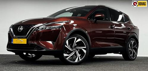 Nissan Qashqai 1.3 MHEV Tekna Plus*Trekhaak*Panodak*Leder*36, Auto's, Nissan, Bedrijf, Te koop, Qashqai, 360° camera, ABS, Achteruitrijcamera