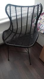 Rotan stoel van Leen Bakker in het zwart, Ophalen of Verzenden, Zo goed als nieuw, Zwart, Eén