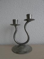 kandelaar bank tin T.K.F., Ophalen of Verzenden