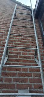 GegalvLadder:platdak,zolder,vlucht 0,5m2,75m inclGrijpstang, Doe-het-zelf en Verbouw, Ladders en Trappen, Ophalen