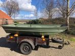 Te Koop. roeiboot visboot motorboot werkvlet, Watersport en Boten, Ophalen of Verzenden, Gebruikt, Aluminium, Met roeispanen of peddels