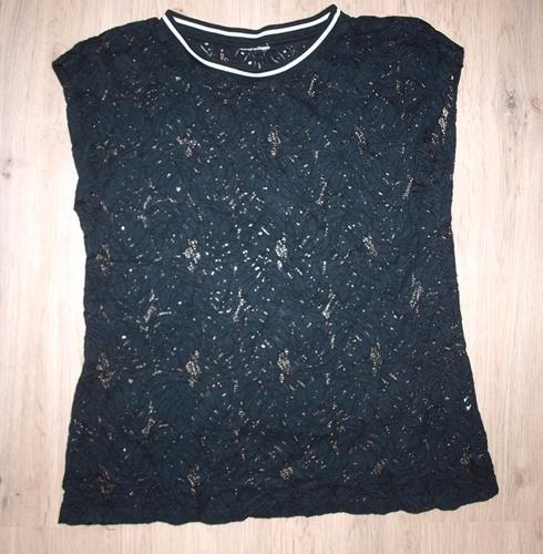 Zwart Kanten Shirtje Only (L), Kleding | Dames, T-shirts, Gedragen, Maat 42/44 (L), Zwart, Korte mouw, Ophalen of Verzenden