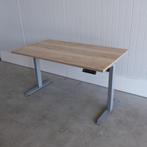 Elektrisch zit-sta bureau - 140x80 cm - Grijs - Nieuw blad, Elektrisch, Gebruikt, -, -
