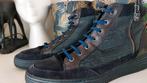 Mooie enkellaarsjes donkerblauw mt.40 leer suède BULLBOXER, Blauw, Lage of Enkellaarzen, Ophalen of Verzenden, Zo goed als nieuw