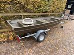 Alumacraft 1236 aluminium platbodem + trailer, visboot, Watersport en Boten, Vis- en Consoleboten, Ophalen, Gebruikt, Tot 10 pk