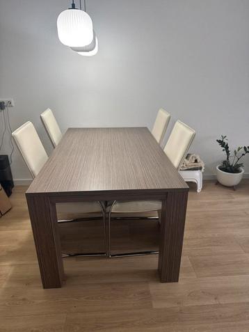 Moderne Eettafel met 4 Stoelen beschikbaar voor biedingen